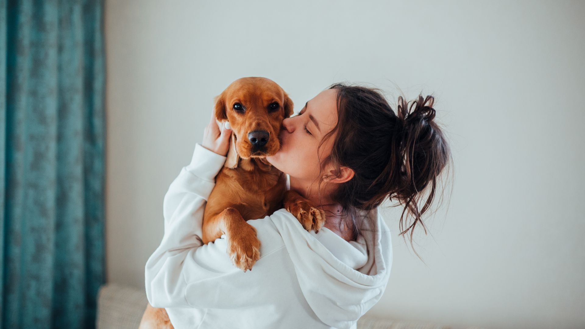 Dog and owner.